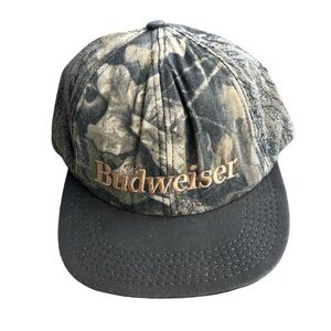 Budweiser vintage Camouflage Hat with Black Brim
